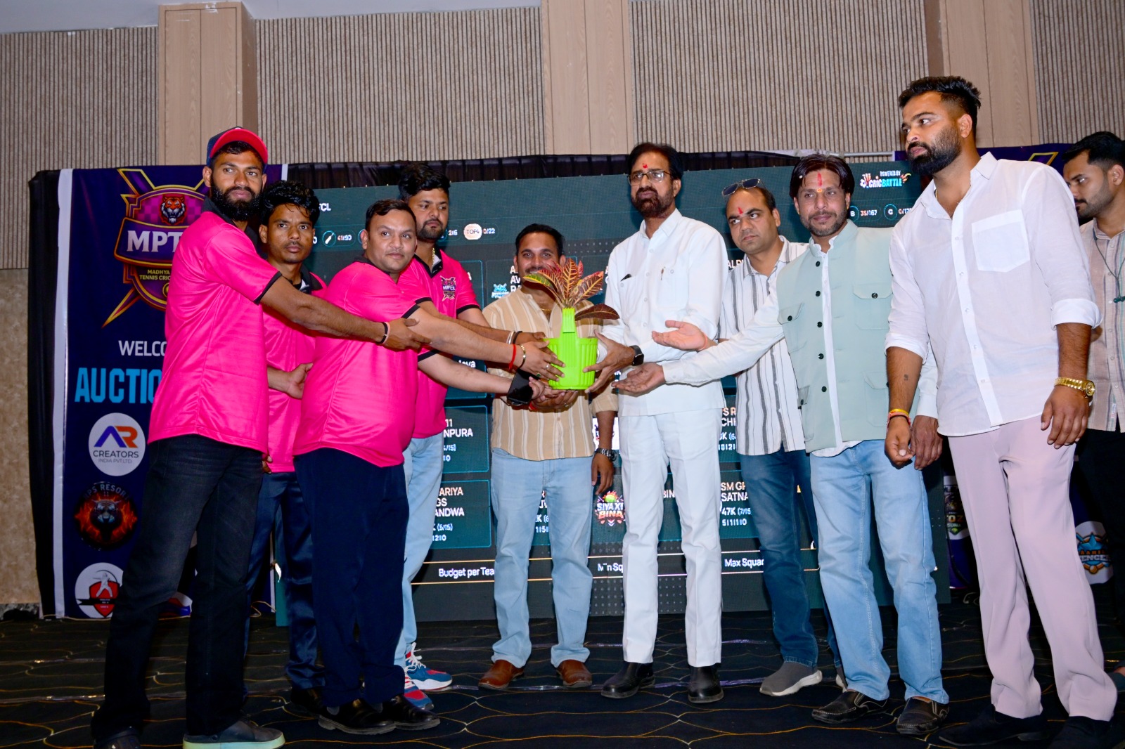 Player auction moment at MPTCL 2025